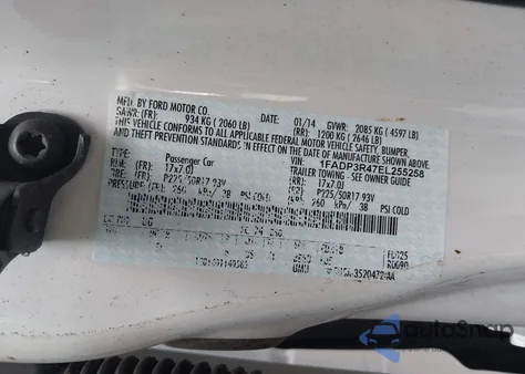 2014 Ford Focus Electric from USA, damaged, VIN 1FADP3R47EL255258